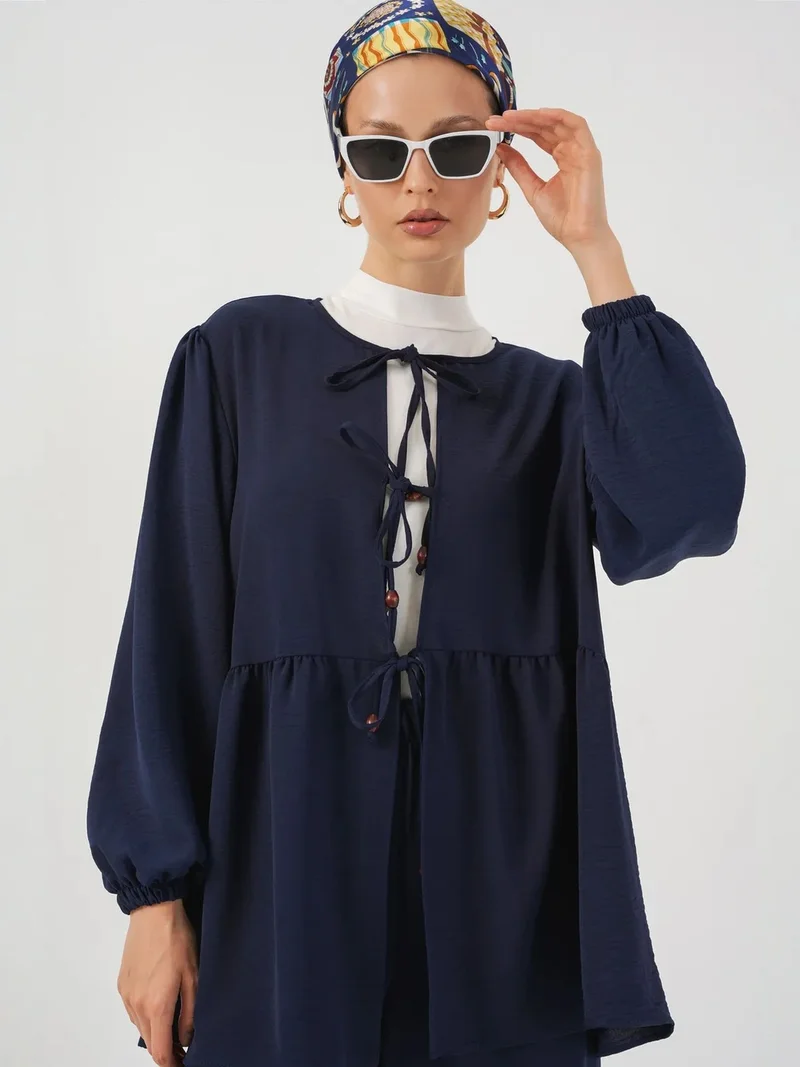 بيغ دارت BDART Crew Neck Long Tunic and Wide Leg Pants Set